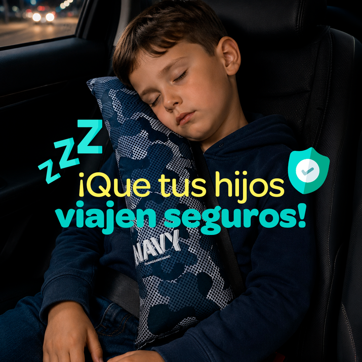 ALMOHADON CINTURON AUTO CORTO - CAMUFLADO NAVY